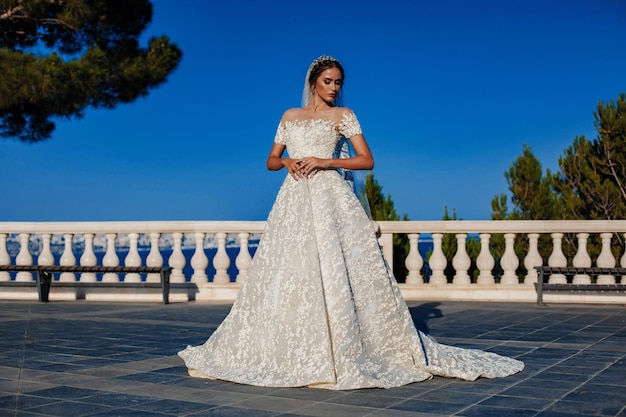 Belle mariée en robe de mariée