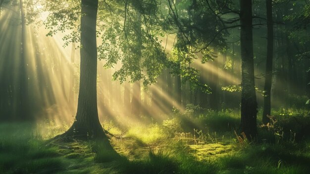 Belle matinée dans la forêt