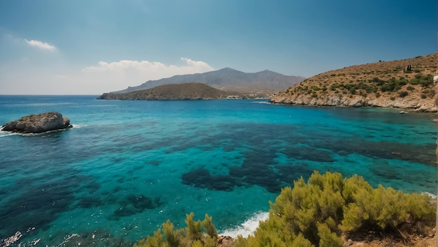 Photo la belle mer de l'île de crète