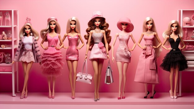 Belle modélisation de poupée Barbie Générer AI