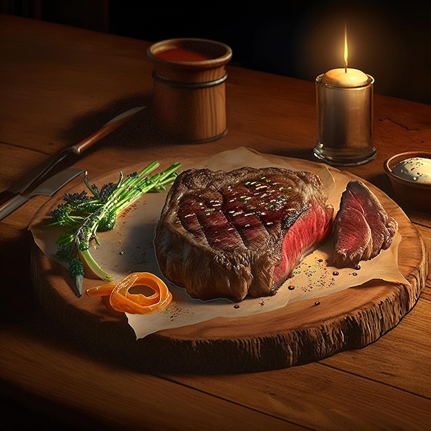 Belle nature morte d'un filet de boeuf