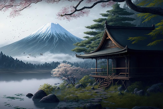 Belle nature traditionnelle japonaise