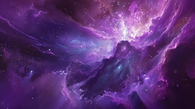 belle nébuleuse colorée galaxie dans l'espace éléments de cette image fournie par la NASA créé avec l'IA générative