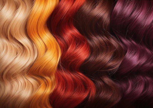 Une belle palette de couleurs de cheveux