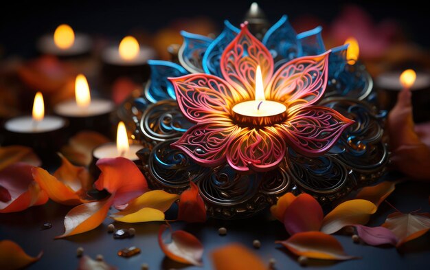 Photo une belle photo de diwali à l'arrière-plan