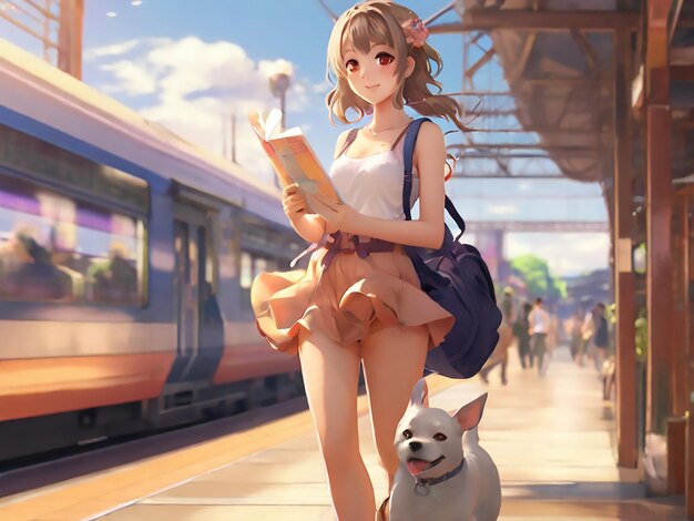 Une belle photo de fille de dessin animé