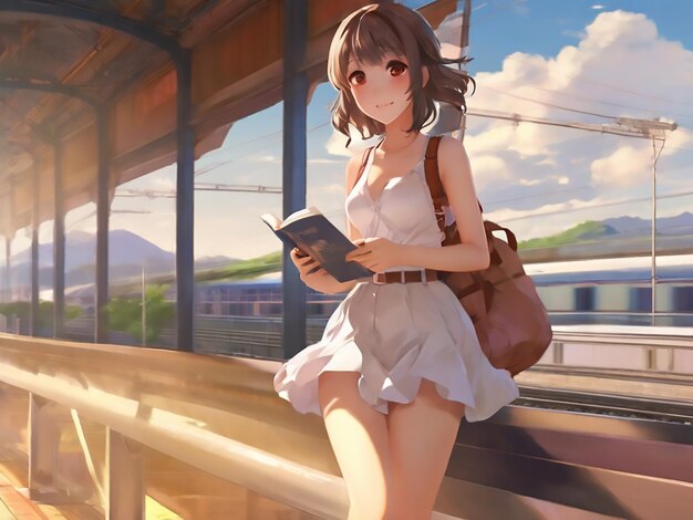 Une belle photo de fille de dessin animé