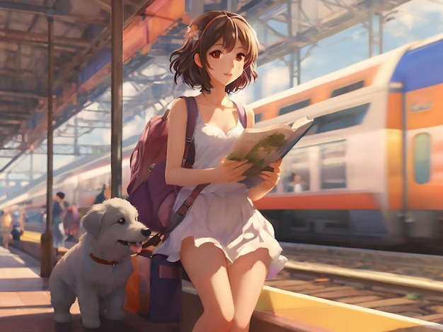 Une belle photo de fille de dessin animé