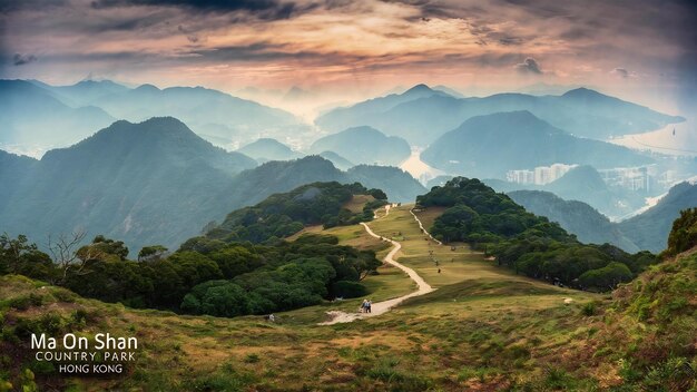 Une belle photo de ma mère dans le parc de Shan à Hong Kong.