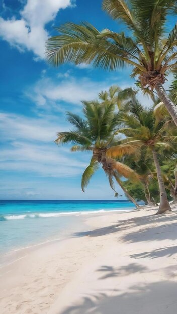 Belle plage en été mer bleue avec arrière-plan de bannière de sable blanc