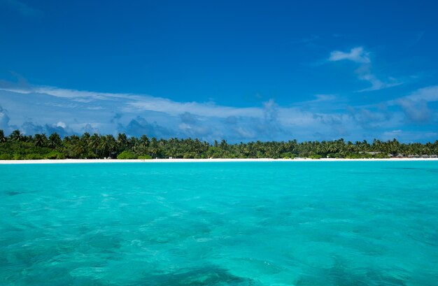 Belle plage et mer tropicale. paysage de voyage