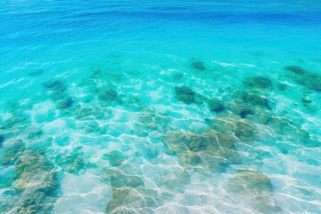 Belle plage paradisiaque avec eau bleu clair et station balnéaire de sable doux