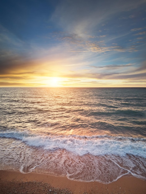 Belle plage de paysage marin