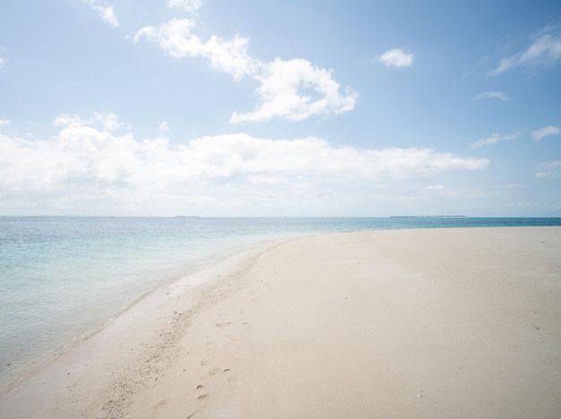 Belle plage de sable blanc tropicale et mer