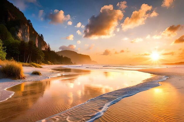 une belle plage de sable