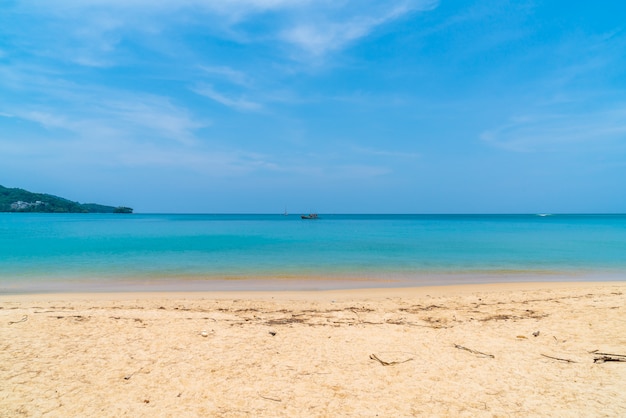 Belle plage tropicale et mer sur une île paradisiaque