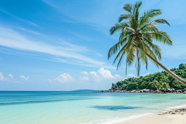 belle plage tropicale et la mer photo 2