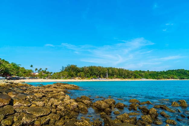 Belle plage tropicale et mer