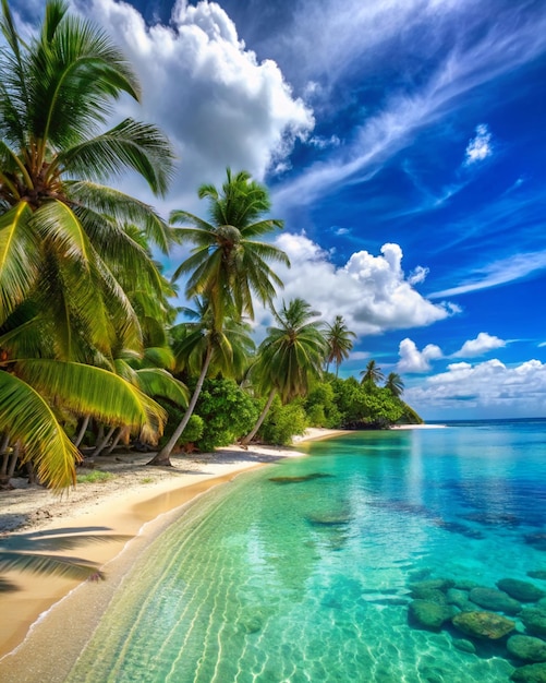 une belle plage tropicale et la mer