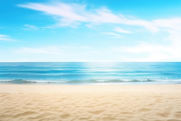 Belle plage tropicale vide et fond de paysage de mer