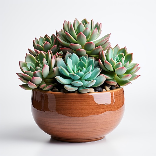 belle plante succulente en pot isolée