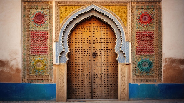 Belle porte marocaine ancienne et élégante