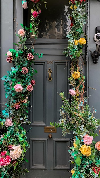 Belle porte à Notting Hill, Londres, Angleterre