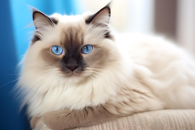 Photo une belle race de chat ragdoll