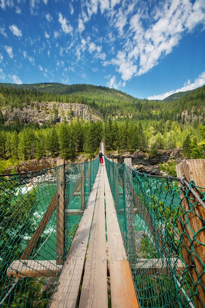 Belle rivière Kootenai dans le Montana, USA