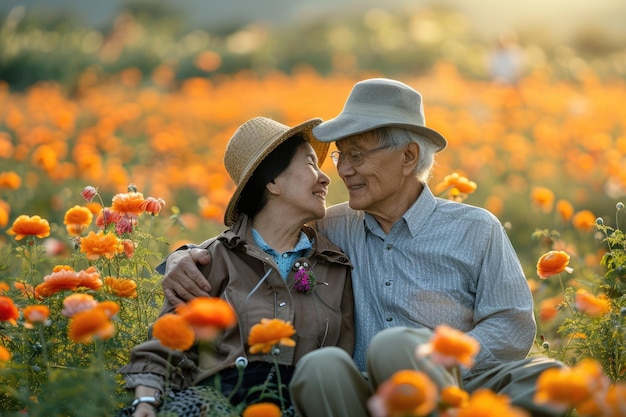 belle romance des amoureux le jour de la Saint Valentin dans la nature en plein air pragma