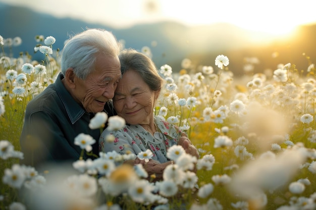 belle romance des amoureux le jour de la Saint Valentin dans la nature en plein air pragma