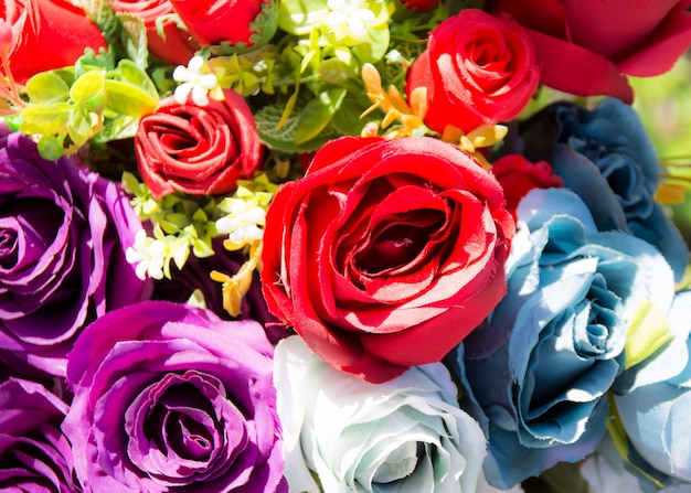 Belle rose de fleurs artificielles, fleurs de roses artificielles pastel