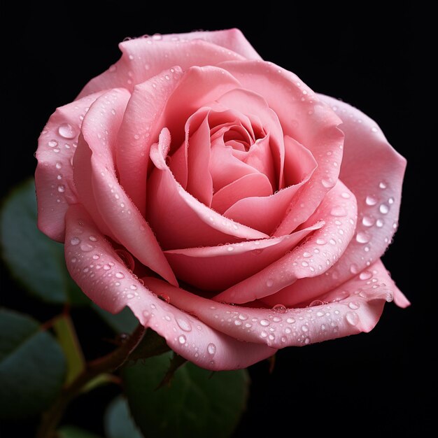 Une belle rose rose en gros plan