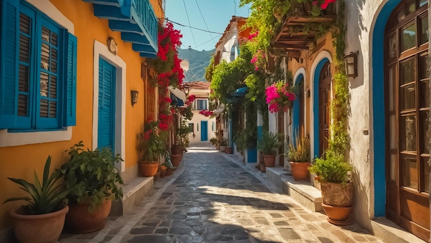 Une belle rue ancienne à Marmaris Trkiye