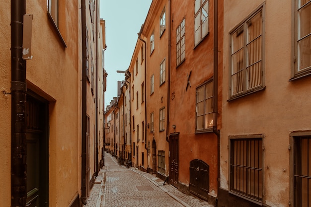 Belle rue d'automne de Stockholm