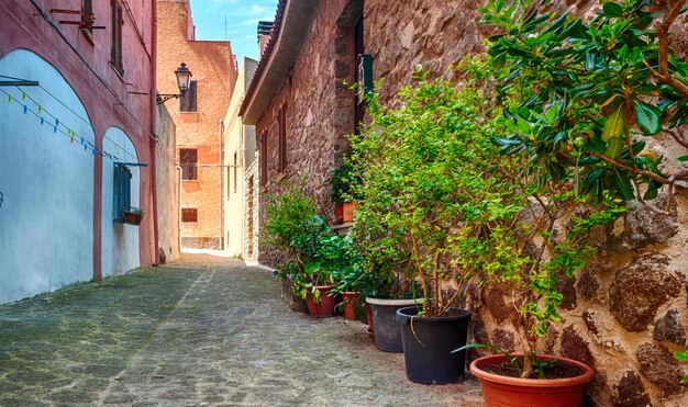 La belle ruelle de la vieille ville de Castelsardo