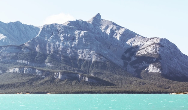 Belle saison d'automne dans les montagnes canadiennes. Fond d'automne.