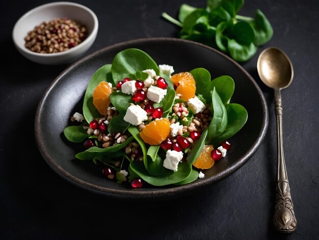 Photo une belle salade de légumes mélangés