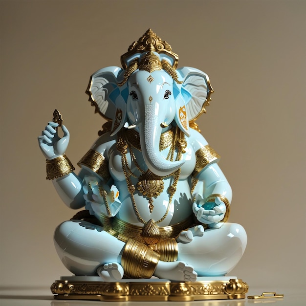 Photo une belle statue de ganesha pour fond d'écran de téléphone portable