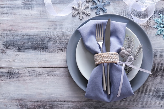 Belle table pour le dîner de Noël