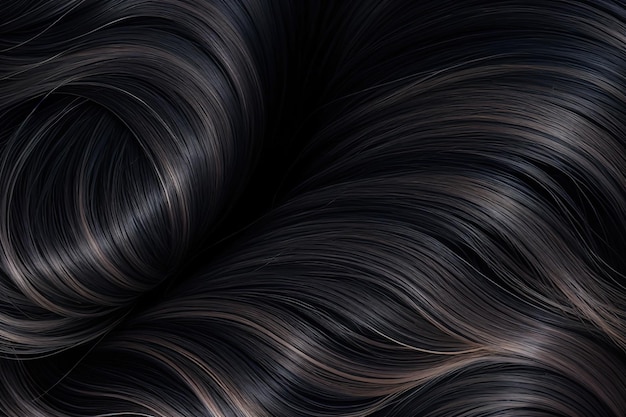 Belle texture de cheveux brillants et sains générative ai