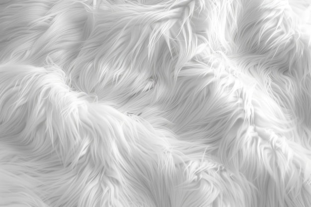 Une belle texture de fond de fourrure blanche abstraite