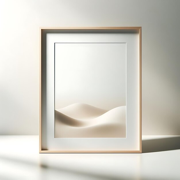 Belle toile de cadre photo moderne et simple avec fond blanc pour la maquette