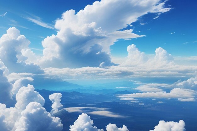 Belle toile de fond bleue avec de minuscules nuages