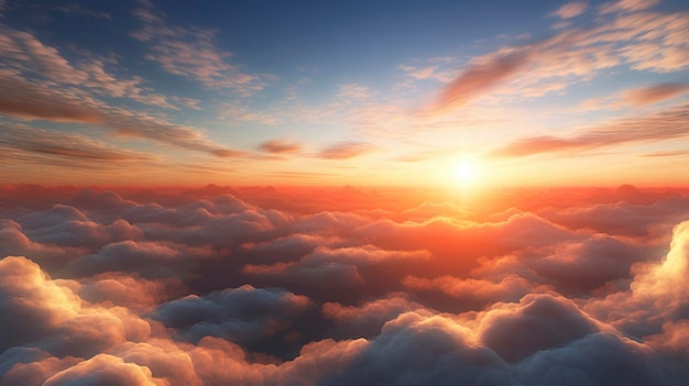 Belle toile de fond du lever du soleil créée avec l'IA générative