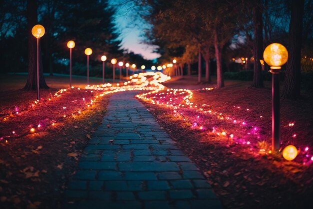 Photo belle trajectoire abstraite de lumières