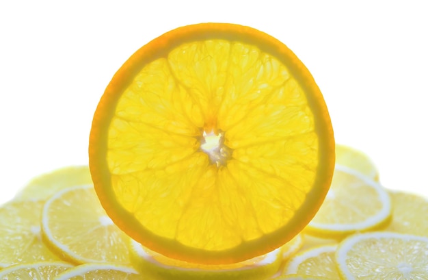 Belle tranche d'orange au citron