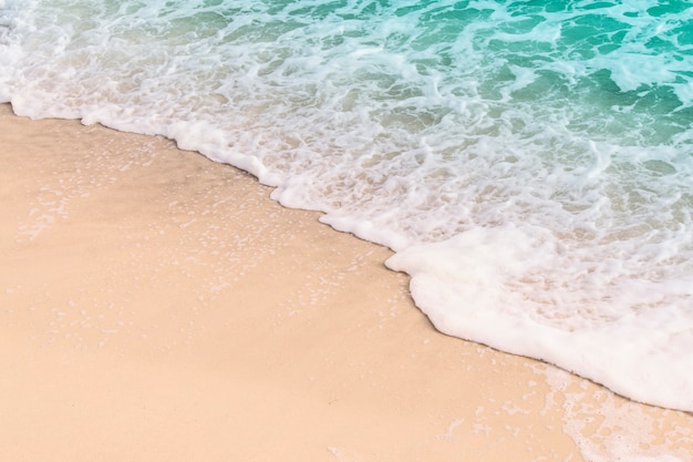 Belle vague de mer sur le sable