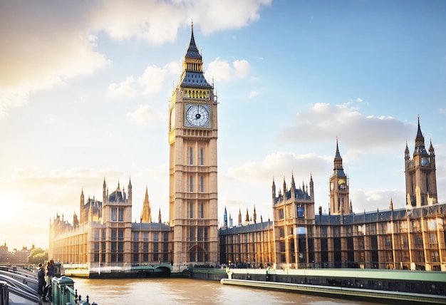 Une belle vue sur le Big Ben et le palais de Westminster à Londres, au Royaume-Uni