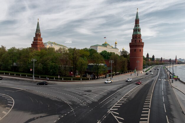 Belle vue sur le centre-ville de Moscou en été